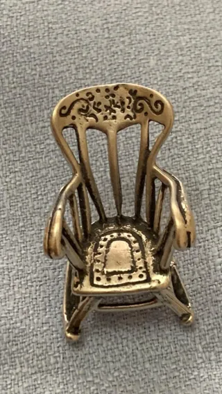 Miniatura sedia argento vintage