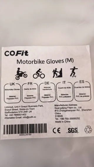 Guanti Moto Riding Tribe Neri,  Protezioni tag M