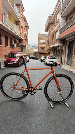 Bicicleta Fixie Naranja