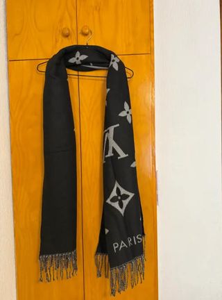 Bufanda Louis Vuitton Monogram Negra y Blanca
