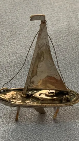 Miniatura barca a vela vintage argento