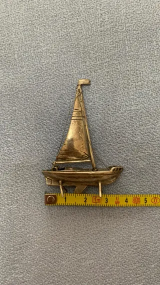 Miniatura barca a vela vintage argento