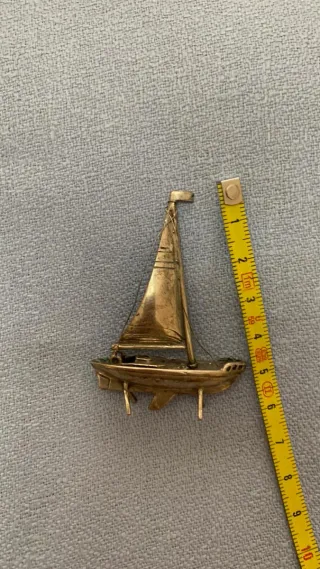 Miniatura barca a vela vintage argento