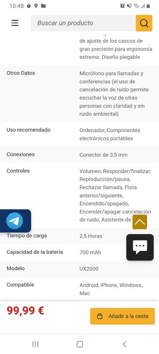 URGE Auriculares Final negros