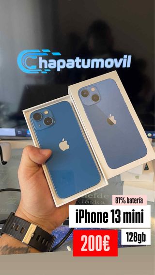 iPhone 13 mini 128GB blu 81% batteria