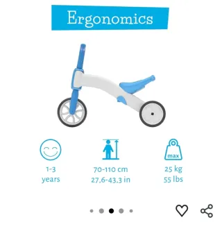 Bici di equilibrio triciclo per bambini