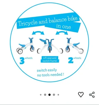 Bici di equilibrio triciclo per bambini