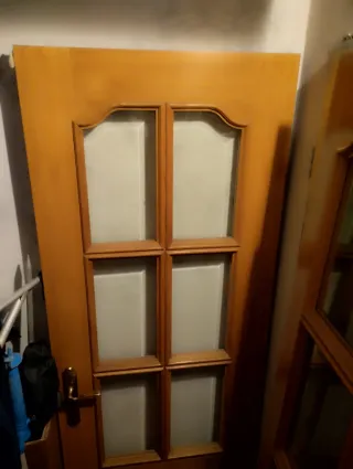 Puerta doble hoja comedor madera