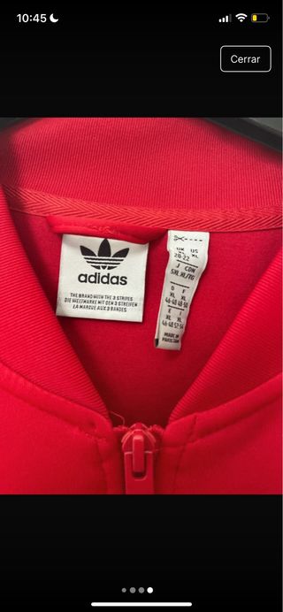 Sudadera Adidas Roja Talla XL