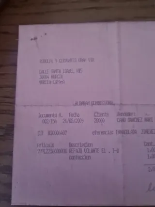 Refajo Huertana Volantes Rojo y Blanco