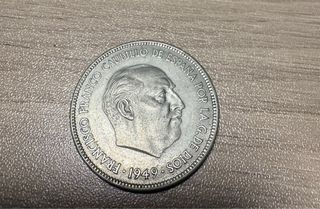 Moneda 5 Pesetas España 1949