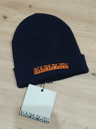 Gorro Napapijri azul y naranja