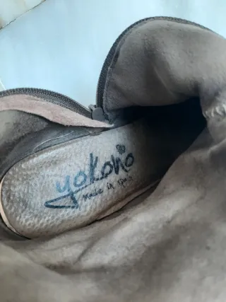 Botas Yokono Marrones Media Caña Tacón