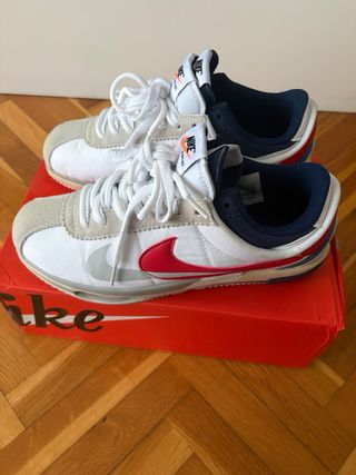 Nike Zoom Sacai Cortez Rojas y Blancas