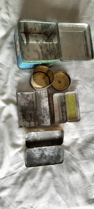 5 Antiguas Cajas de Lata Decoradas
