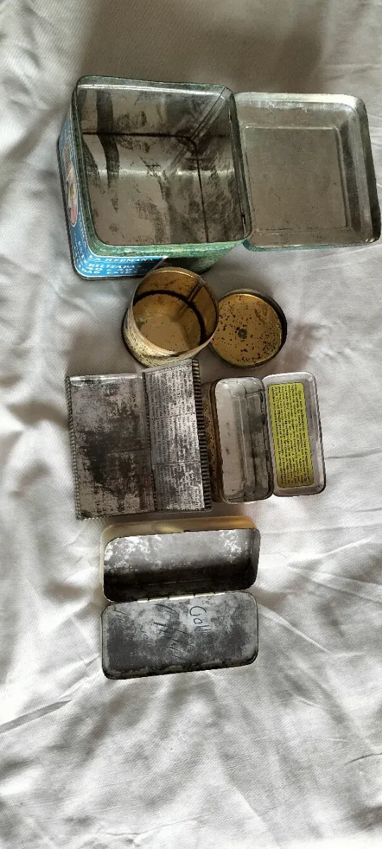 5 Antiguas Cajas de Lata Decoradas