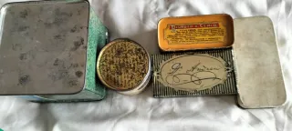 5 Antiguas Cajas de Lata Decoradas