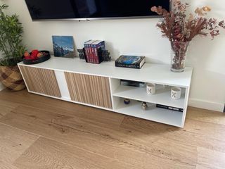 Mueble TV blanco y madera Maisson du Monde