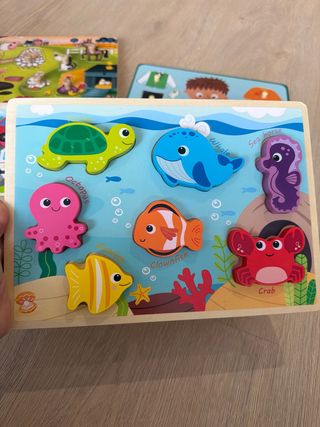 Lote Puzzles Madera Bebé