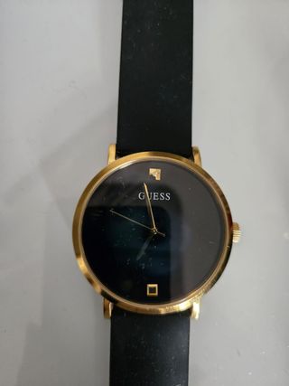 Reloj Guess Negro Dorado Original