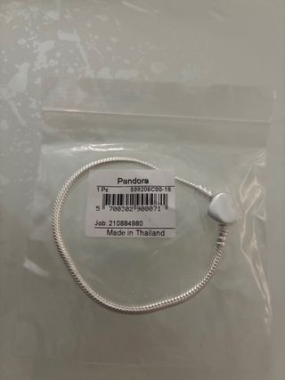 Bracciale Pandora Cuore Argento Tg.18