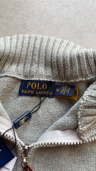 Jersey Polo Ralph Lauren Gris Cremallera