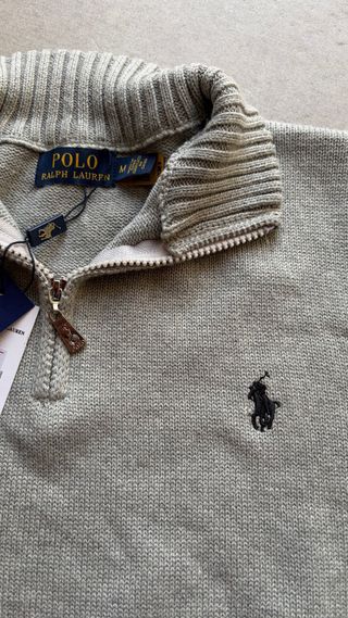 Jersey Polo Ralph Lauren Gris Cremallera