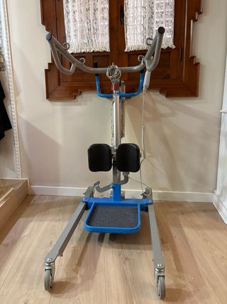 Grúa de bipedestación con arnés