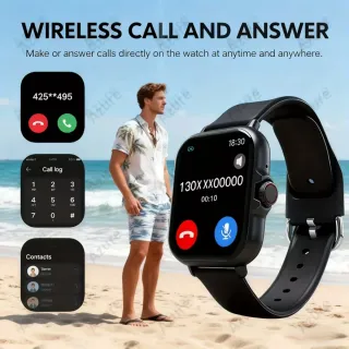 Reloj Inteligente Pantalla 1.83 Plata