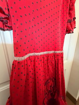 Traje Flamenca Niña Rojo Talla 6