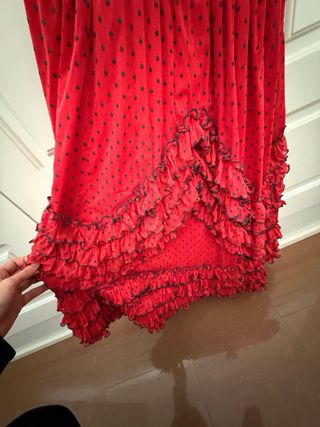 Traje Flamenca Niña Rojo Talla 6