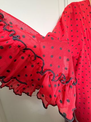 Traje Flamenca Niña Rojo Talla 6