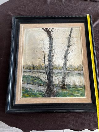 Lote 7 cuadros con marco madera