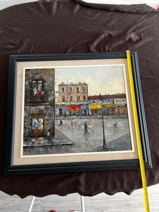 Lote 7 cuadros con marco madera