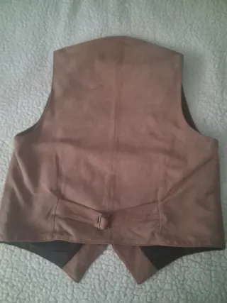 Chaleco de ante marrón mujer