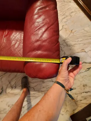 Sillón piel Natuzzi 1 plaza rojo.