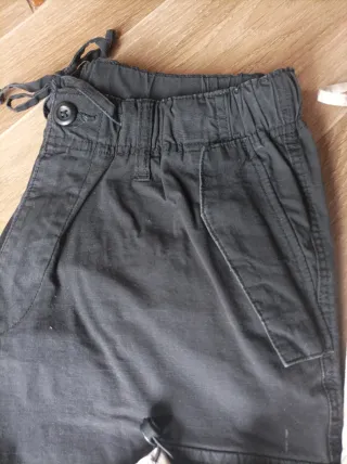 Pantalones cargo anchos S