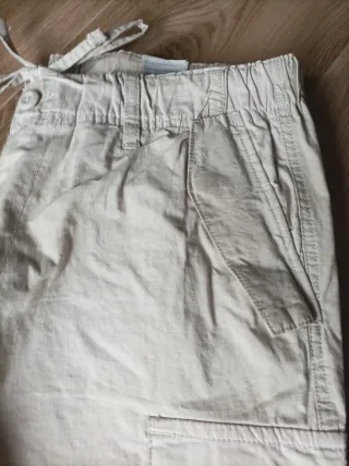 Pantalones cargo anchos S
