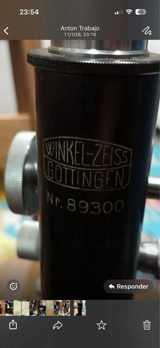 Microscopio Carl Zeiss (Jena) antiguo 100 años