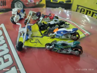 Lote de 6 Motos Hot Wheels