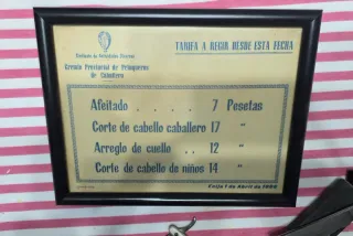 Colección barbería: navajas, estuches y tarifa