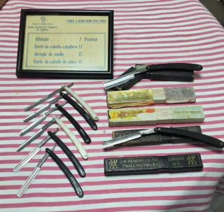 Colección barbería: navajas, estuches y tarifa