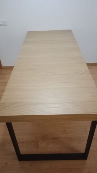 Mesa de salón plegable madera y metal