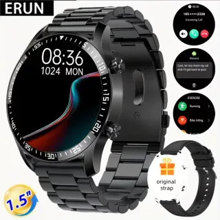 Reloj ERUN Negro/Plateado