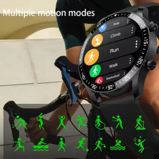 Reloj ERUN Negro/Plateado