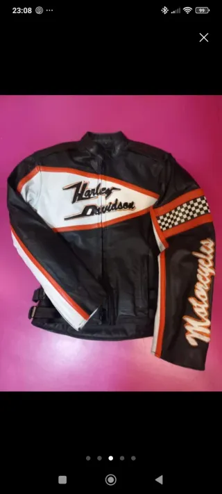 Chaqueta piel Harley Davidson mujer talla S