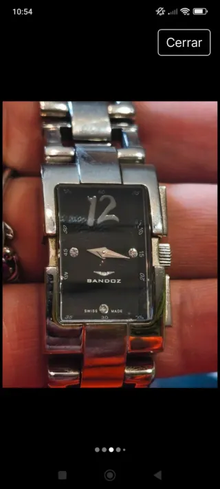 Reloj Sandoz Mujer Negro y Plateado