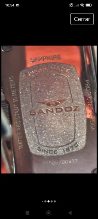 Reloj Sandoz Mujer Negro y Plateado