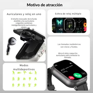 EFFEOKKI Reloj Inteligente y Auriculares TWS