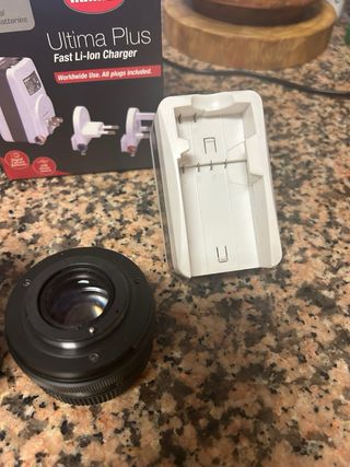 Funda cámara Manfrotto + teleobjetivo y camara